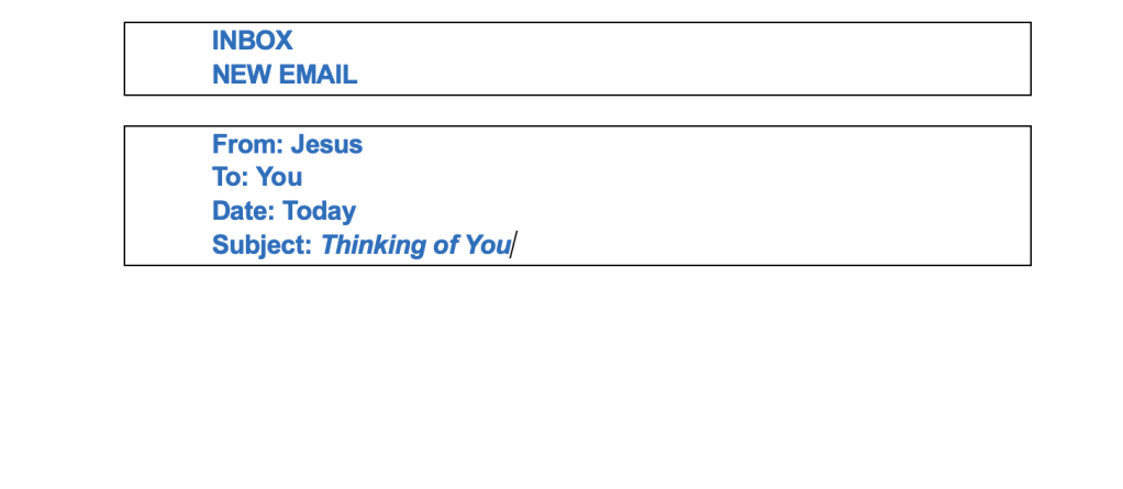 Email from Jesus